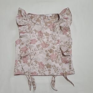 Leith Flower Pattered Top Size XS; Used